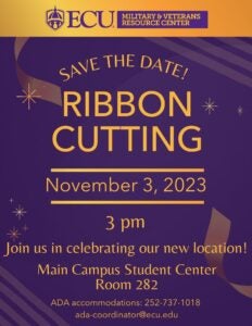 save the date for ribbon cutting in new location